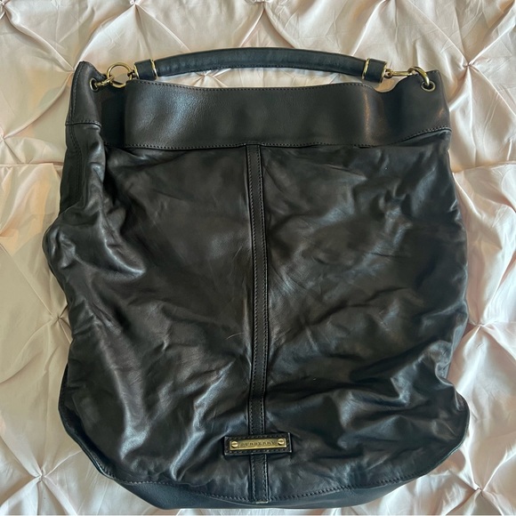 Burberry Slouch Shoulder Bag (chocolate brown) - Picture 1 of 15